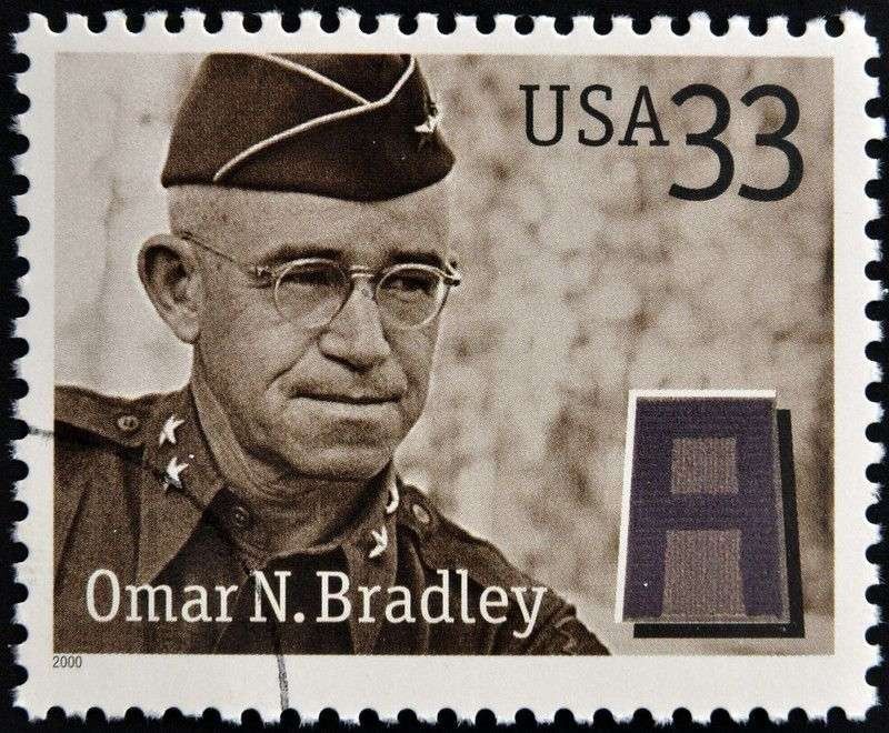 Postal stampage of Omar Nelson Bradley