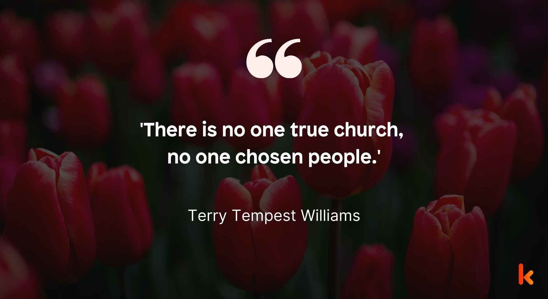 Chosen One Quote by Terry Tempest Williams
