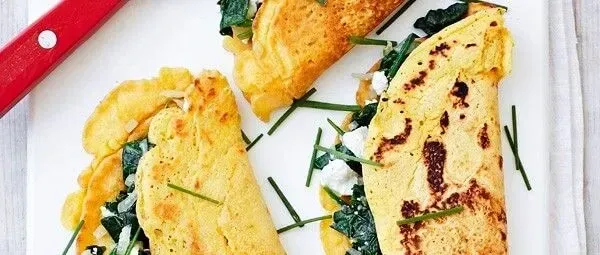 Spinach and Feta Savoury Pancakes