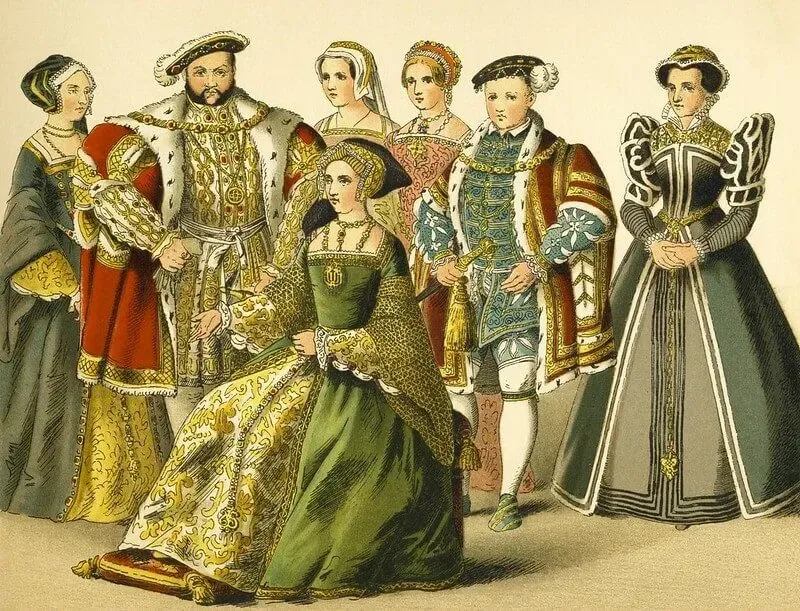 An illustration of the Tudor Family to be used by children for their Tudor Children Fact File