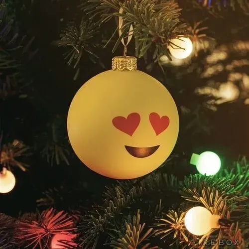 DIY Emoji Bauble for the Christmas tree, a fun Emoji Craft