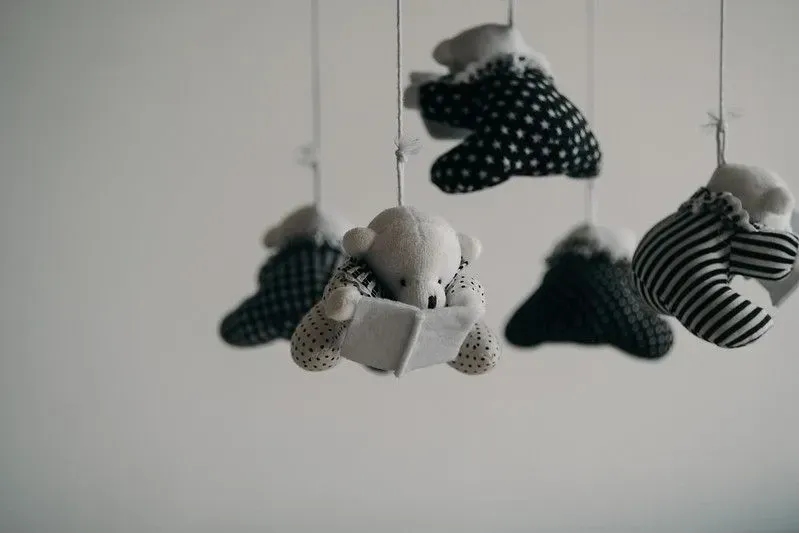 A baby mobile to help put baby to sleep