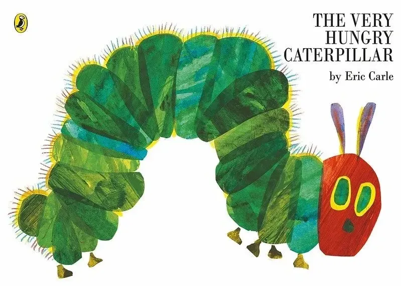 The Very Hungry Caterpillar by Eric Carle book cover.