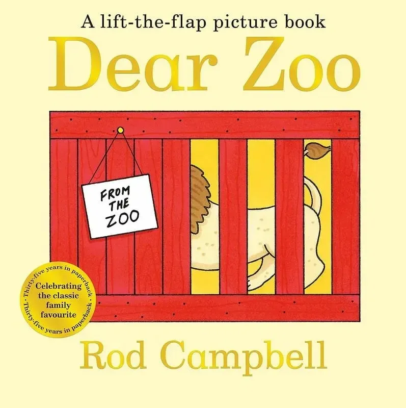 Dear Zoo: A Lift-The-Flap Book by Rod Campbell book cover.