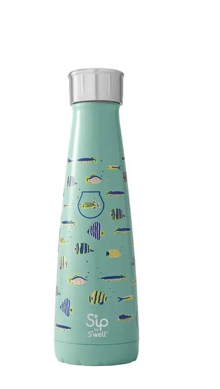 Fish themed S'ip by S'well Stainless Steel Water Bottle.