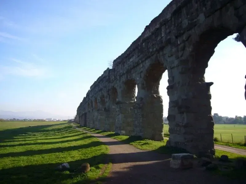 The Appia Aqueduct, created and constructed by the Romans.