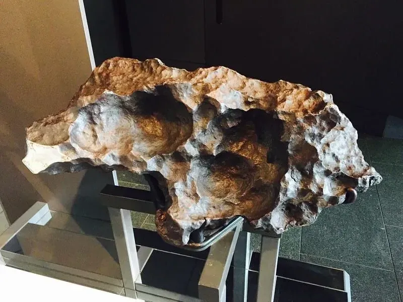 A 4.5 billion year old meteorite on display at the Royal Observatory Greenwich, the oldest object in London. 