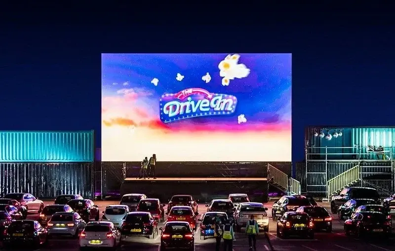 Enjoy a festive movie at The Drive-In cinema.