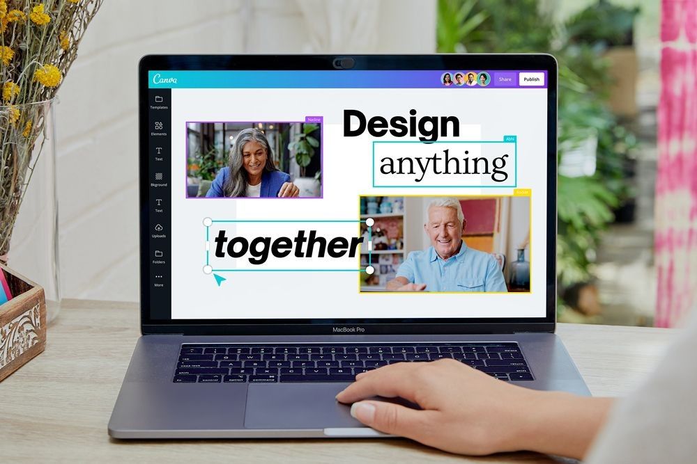Design anything together with Canva.