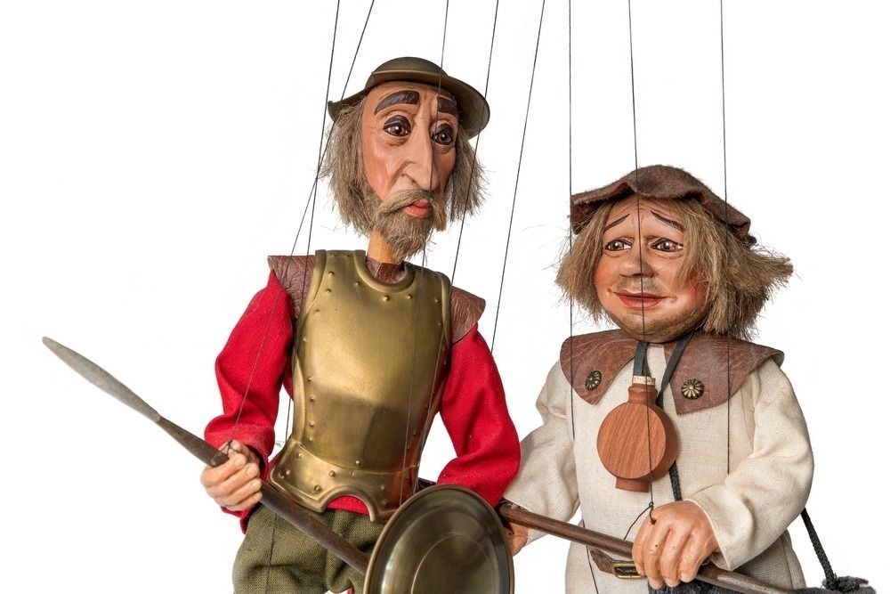 String puppets of Don Quixote and Sancho Panza