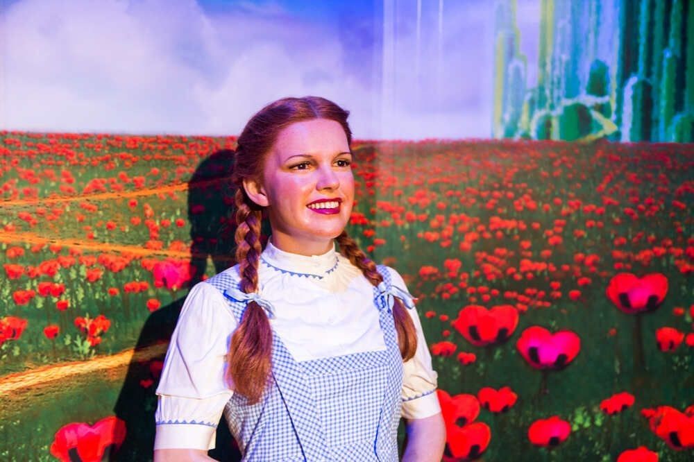 Dorothy from the Oz in the Madame Tussaud wax museum