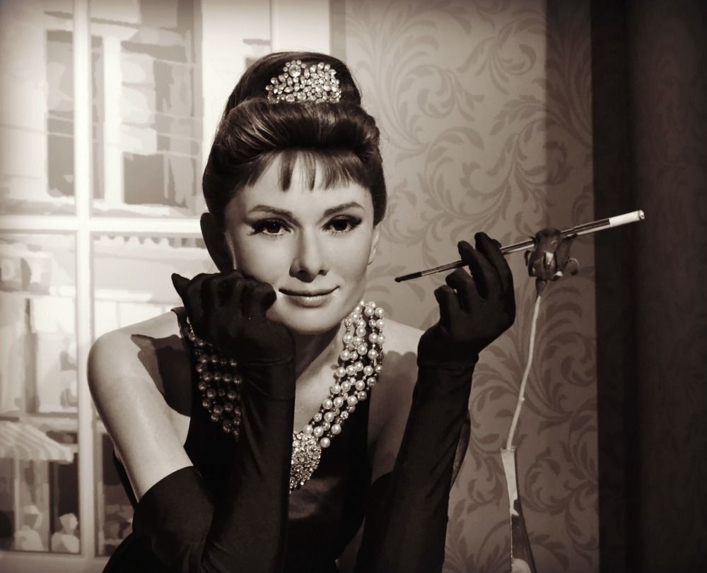 Audrey Hepburn's wax figure at Madame Tussauds London.