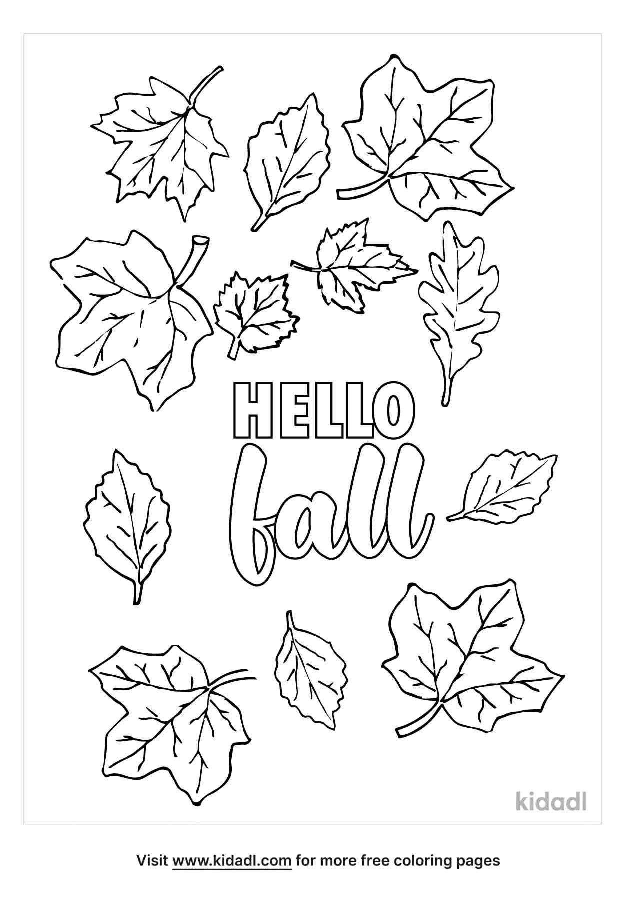 First day of autumn coloring page for kids.