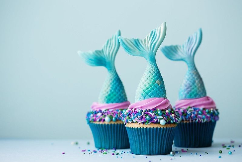 Mermaid Blue cupcakes