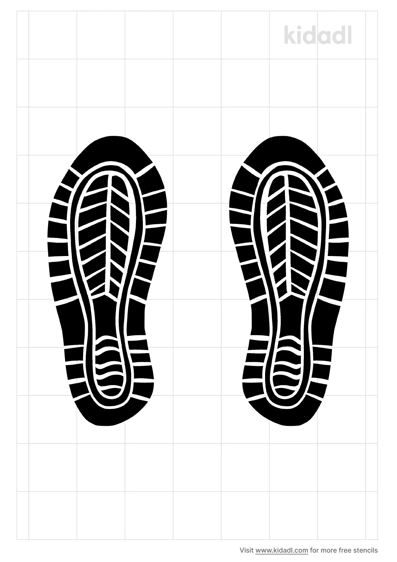 Free Boot Print Stencil | Stencil Printables | Kidadl
