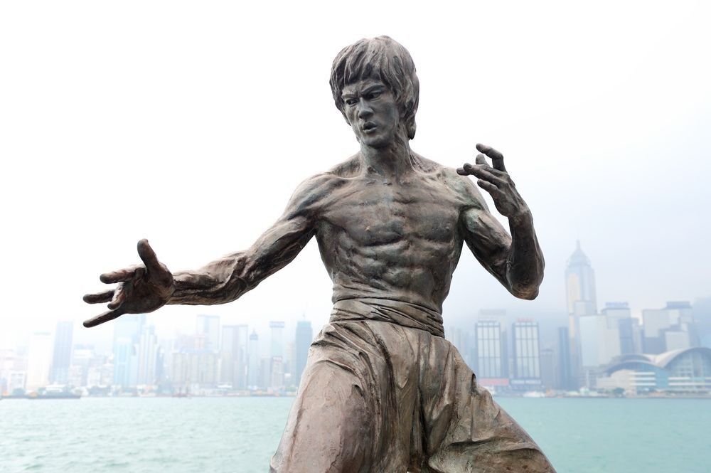 Bruce Lee Statue in Avenue of Stars.