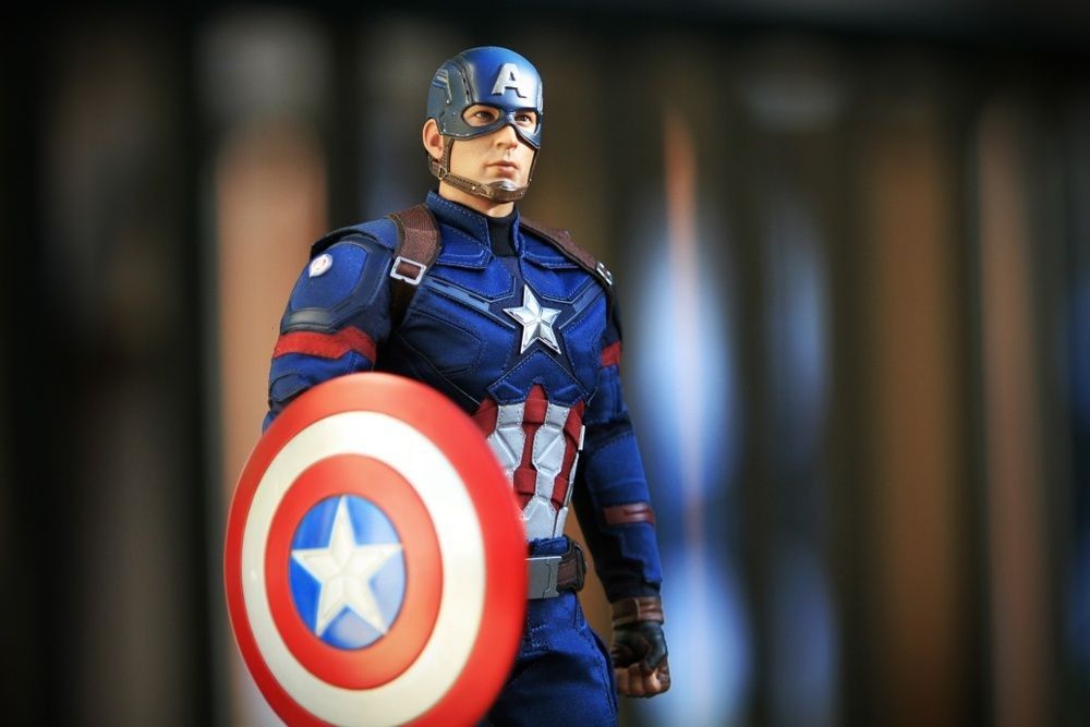Captain America with his shield