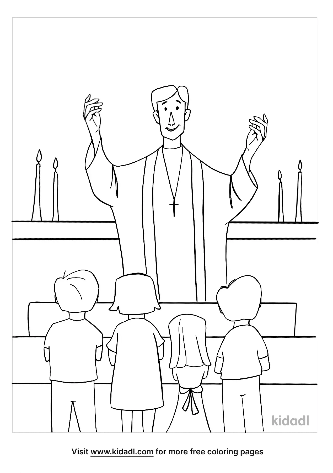 Free Catholic Mass Coloring Page Coloring Page Printables Kidadl