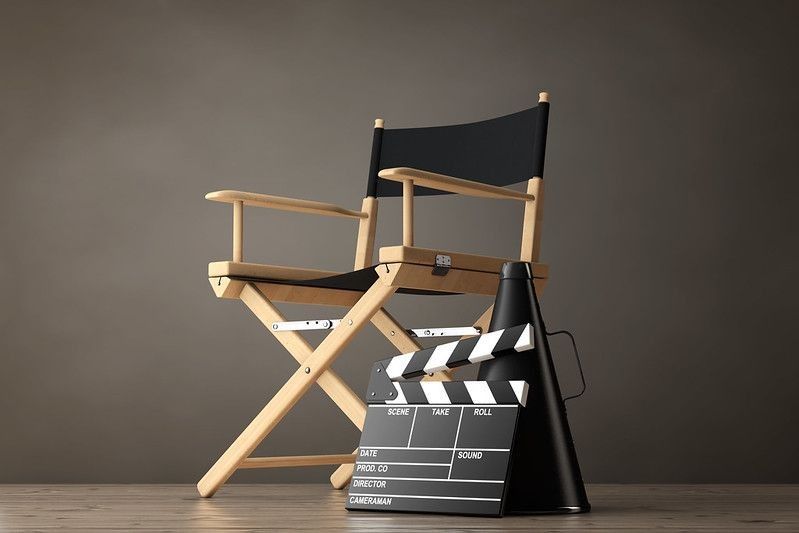 Film director's wooden chair 