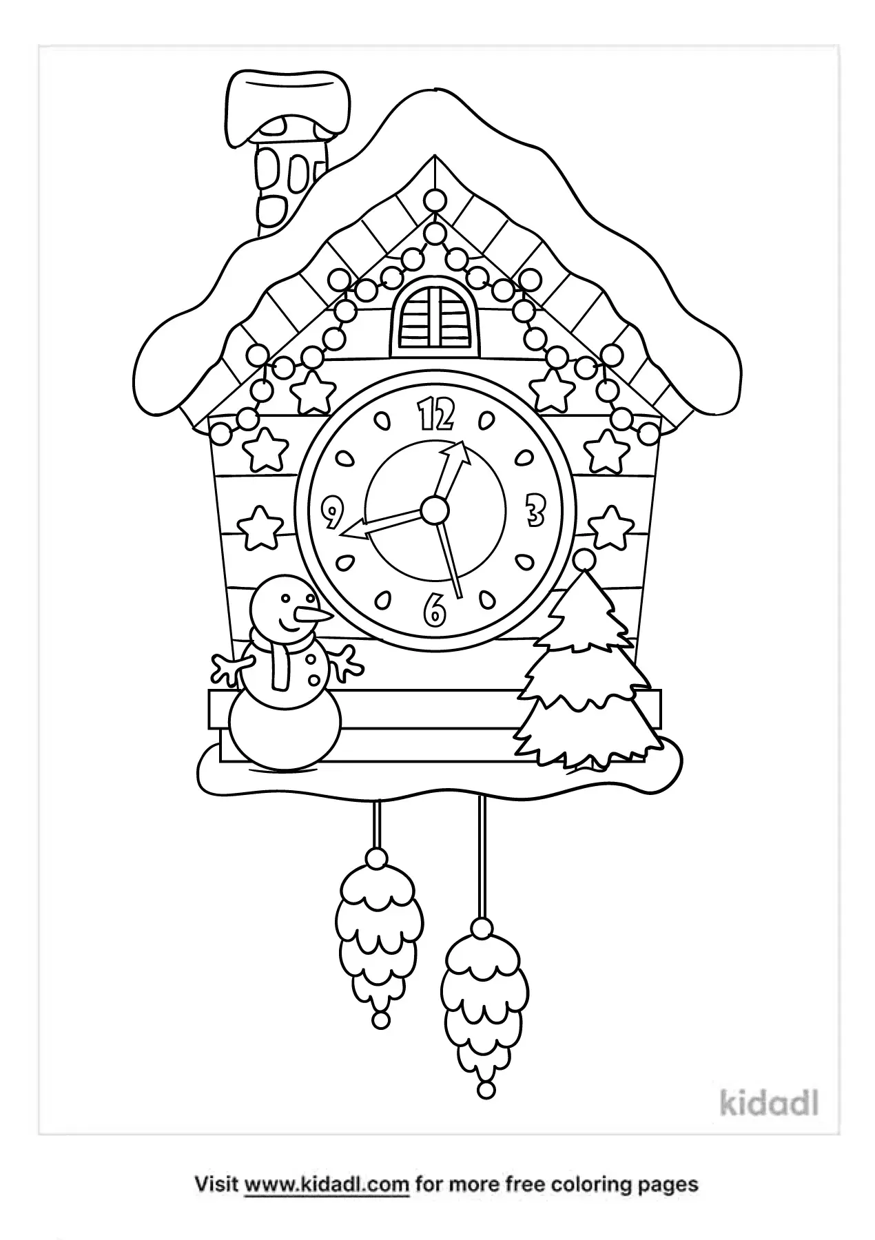 Free Clock Coloring Page | Coloring Page Printables | Kidadl