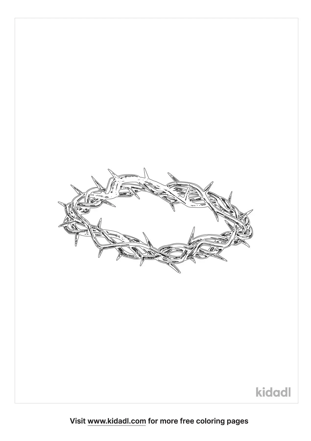 Free Printable Crown Of Thorns Coloring Page
