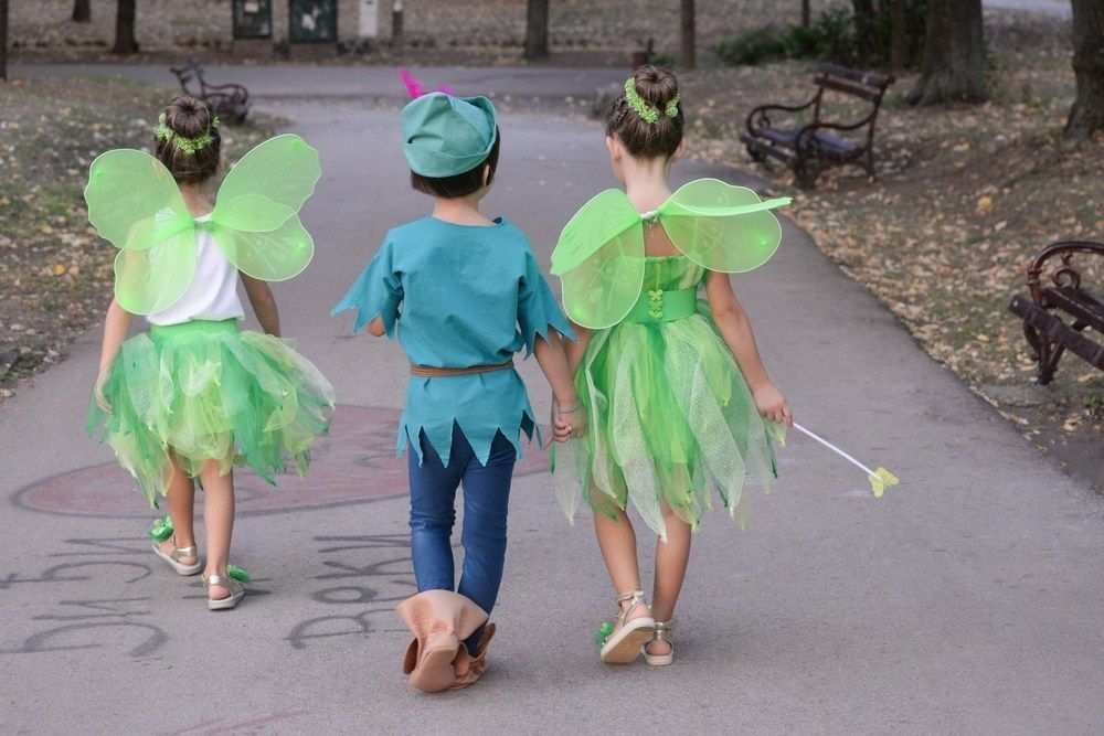 Two girls dressed as fairies