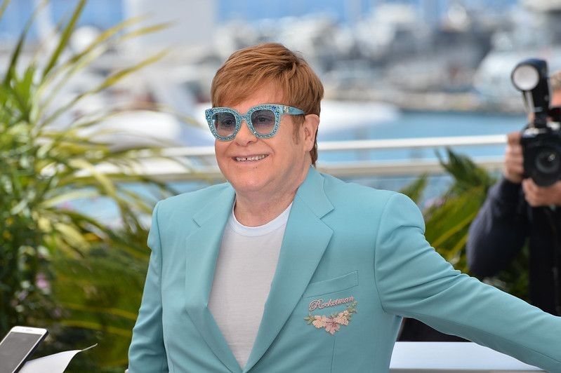  Elton John at the photocall for the "Rocketman" at the 72nd Festival de Cannes.