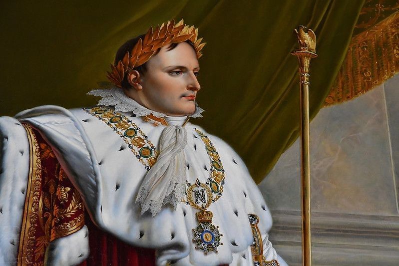 portrait of Napoleon emperor in the historical castle