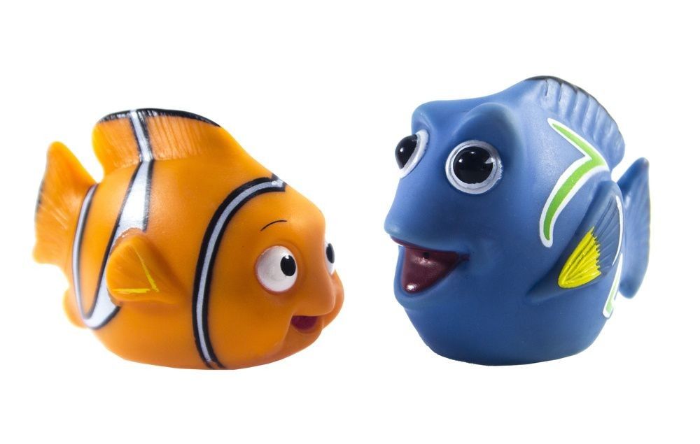 Fish toys of Nemo and Dory from Finding Nemo