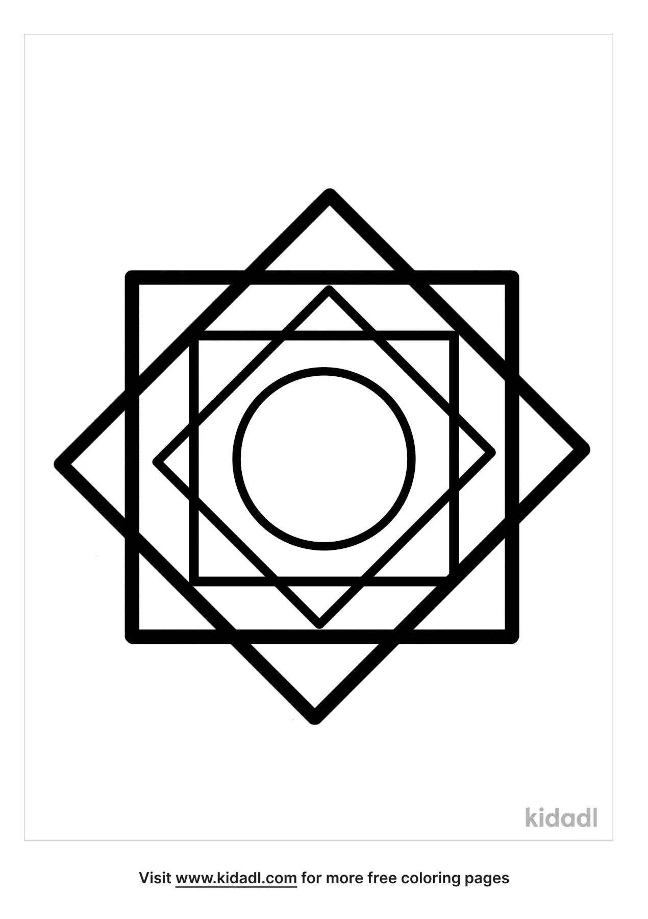 Free Geometric Coloring Page | Coloring Page Printables | Kidadl