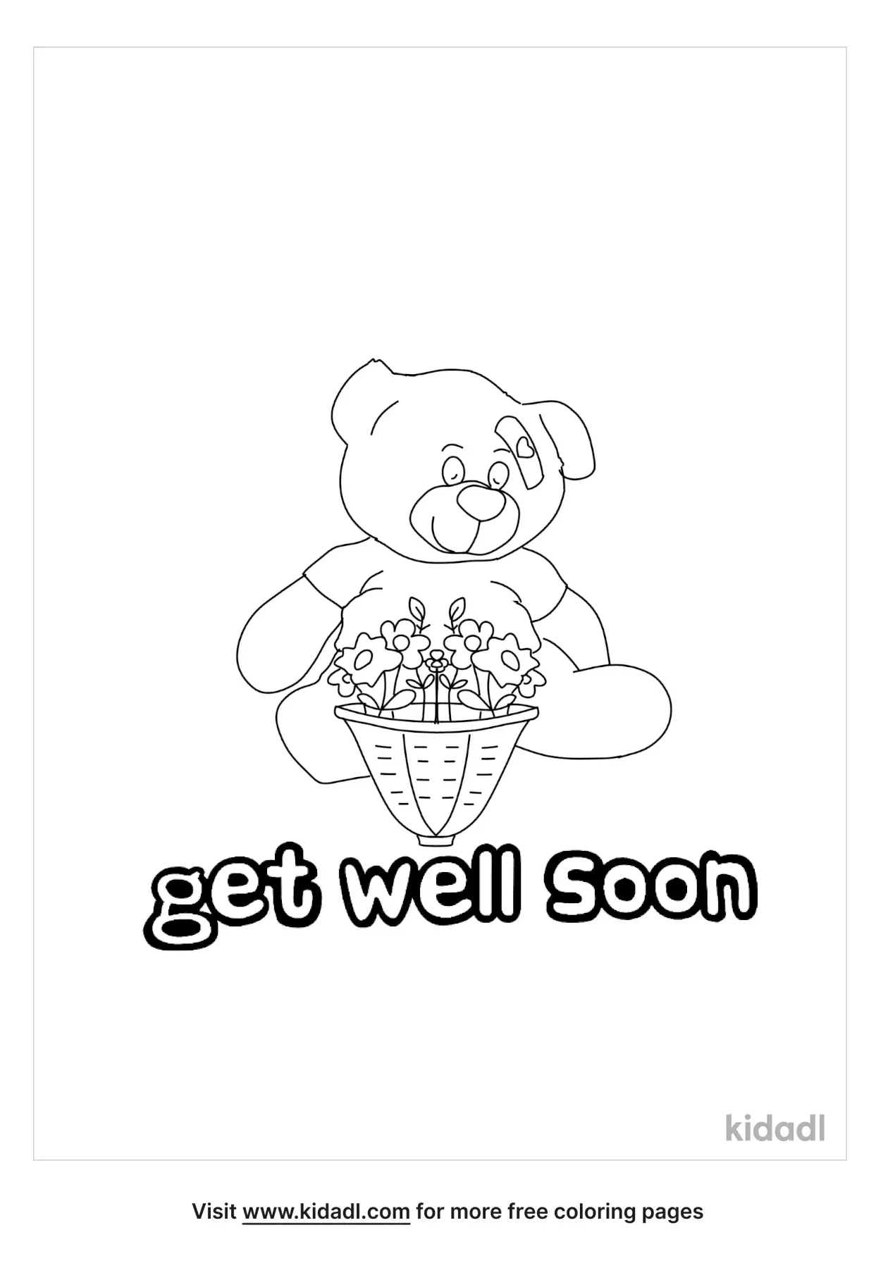 Free Get Well Card Coloring Page | Coloring Page Printables | Kidadl