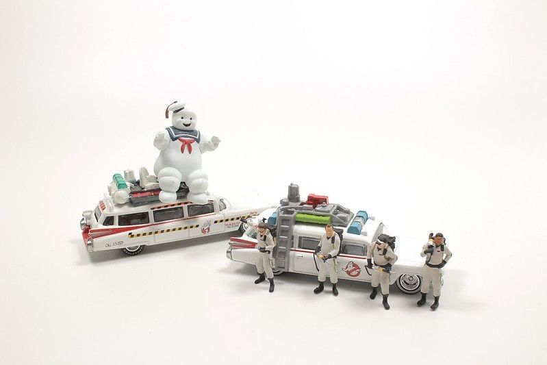 Figurines of the ghostbusters