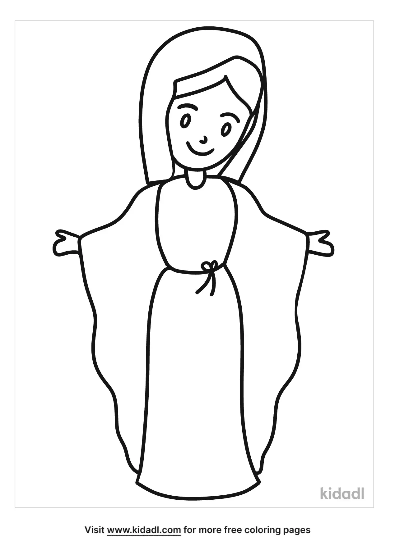 Free Hail Mary Coloring Page | Coloring Page Printables | Kidadl