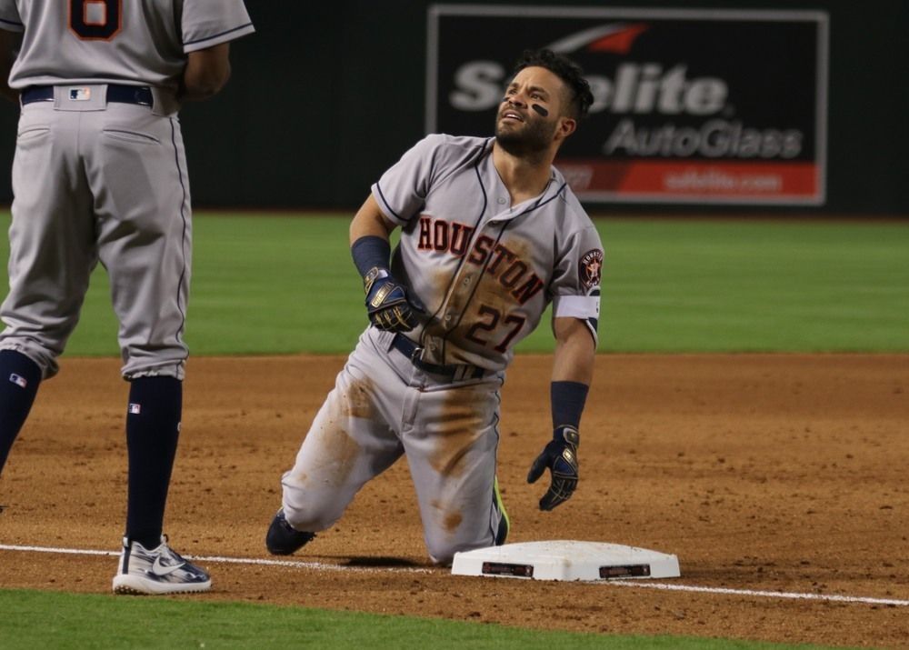 Jose Altuve second basemen for the Houston Astros at Chase Field in Phoenix,AZ USA