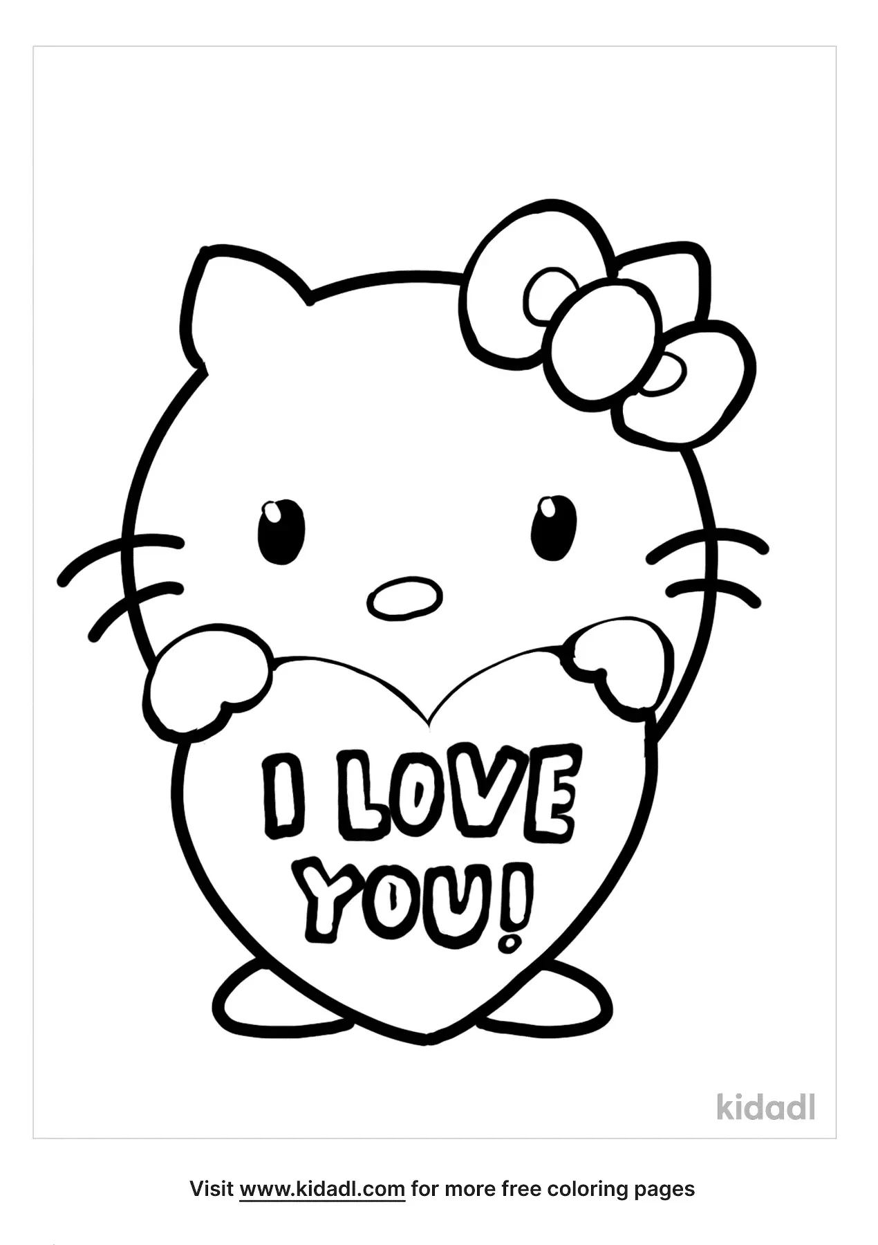 Free I Love You Coloring Page | Coloring Page Printables | Kidadl
