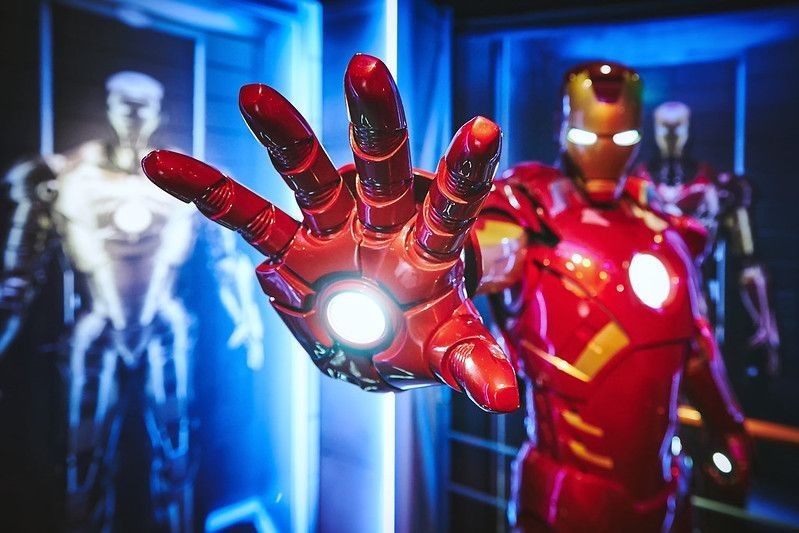 Iron man with super power in his hand