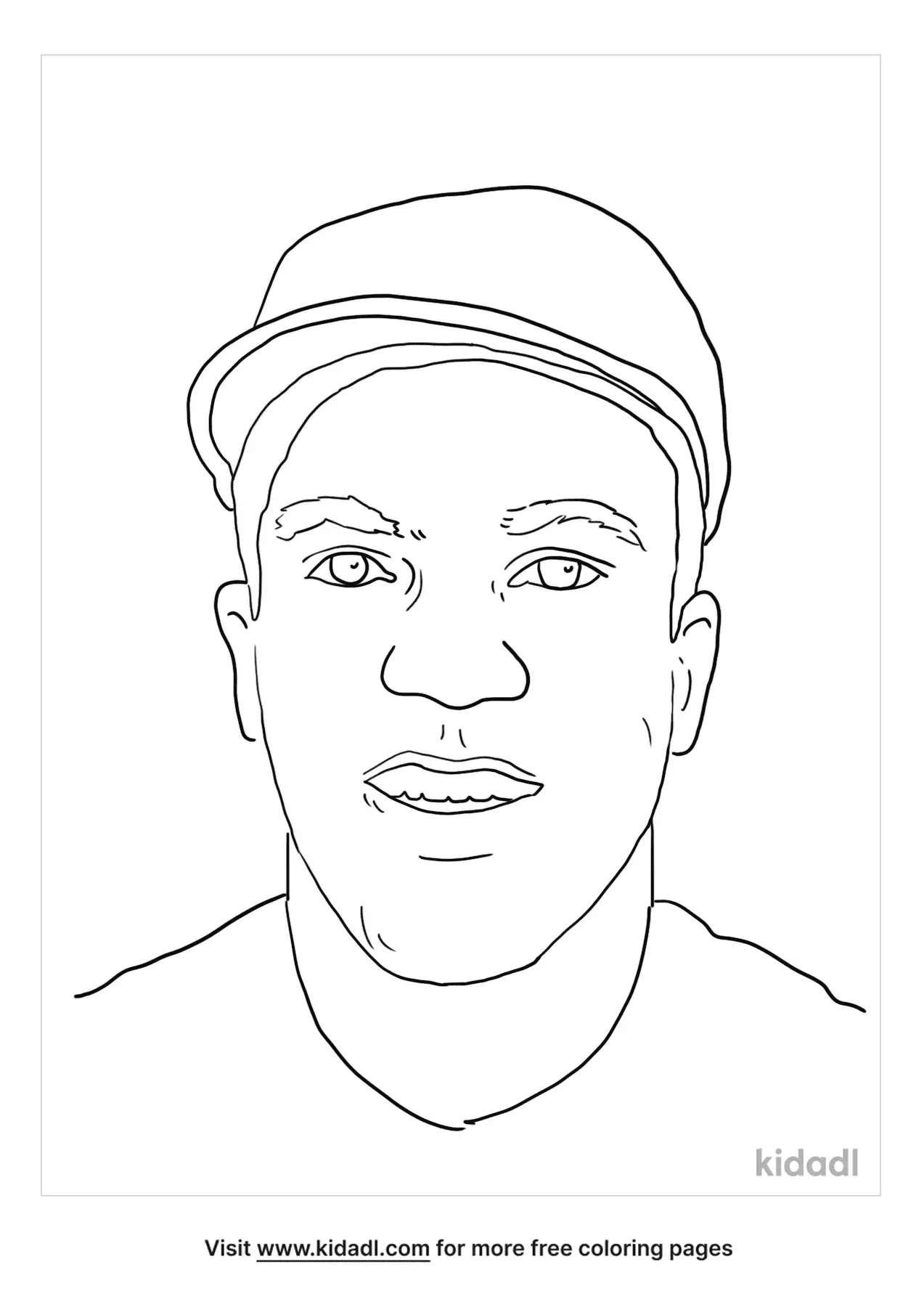 Free Jackie Robinson Coloring Page, Coloring Page Printables