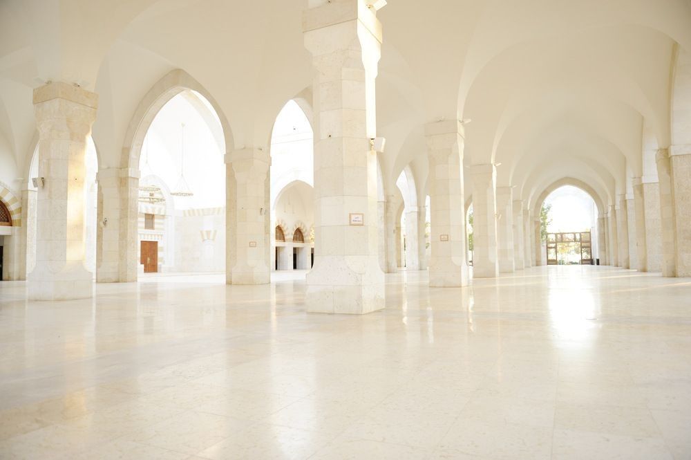 Madina mosque with conceptual indoor of oriental building