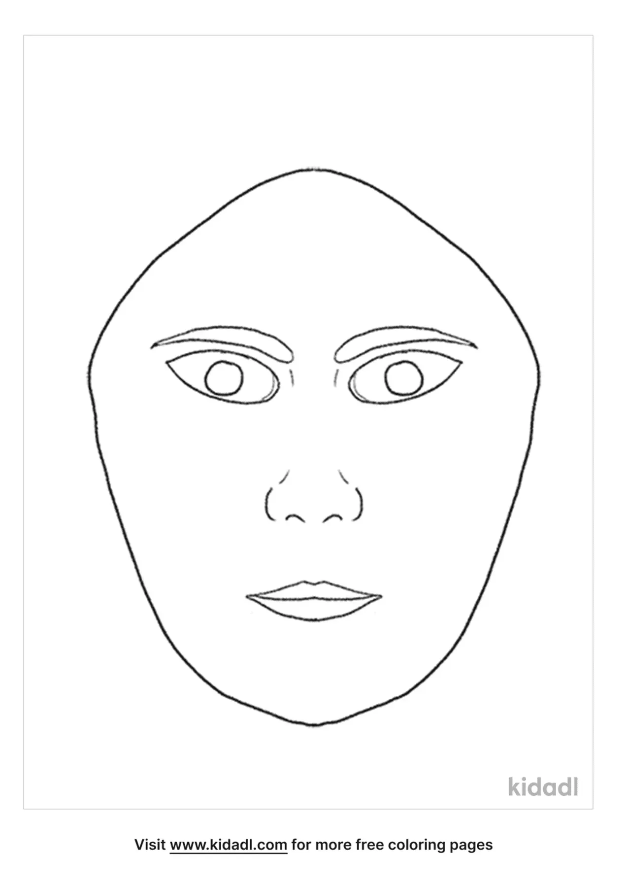 Free Makeup Faces Coloring Page
