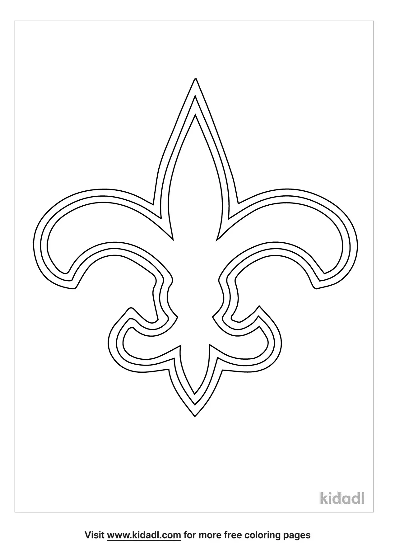 Free New Orleans Saints Logo Coloring Page | Coloring Page Printables ...