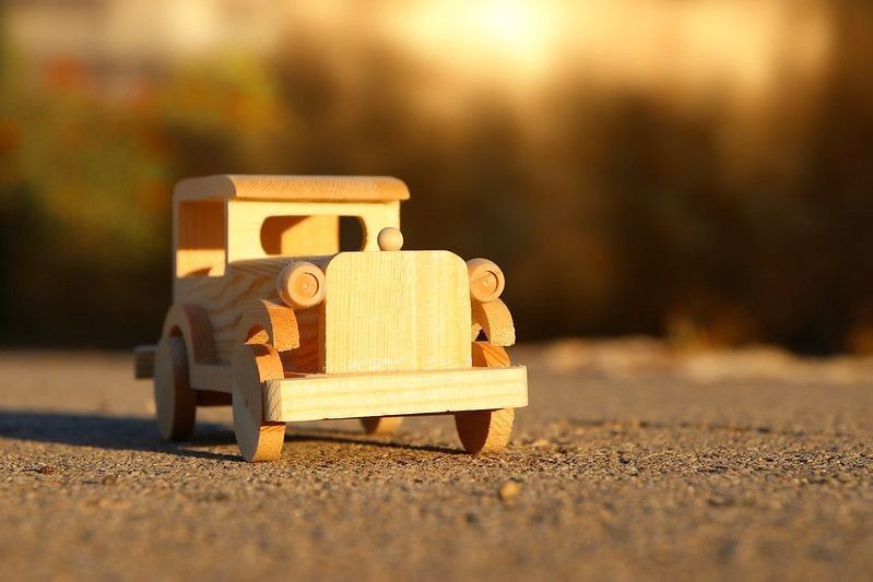 Nostalgia and simplicity concept toy car