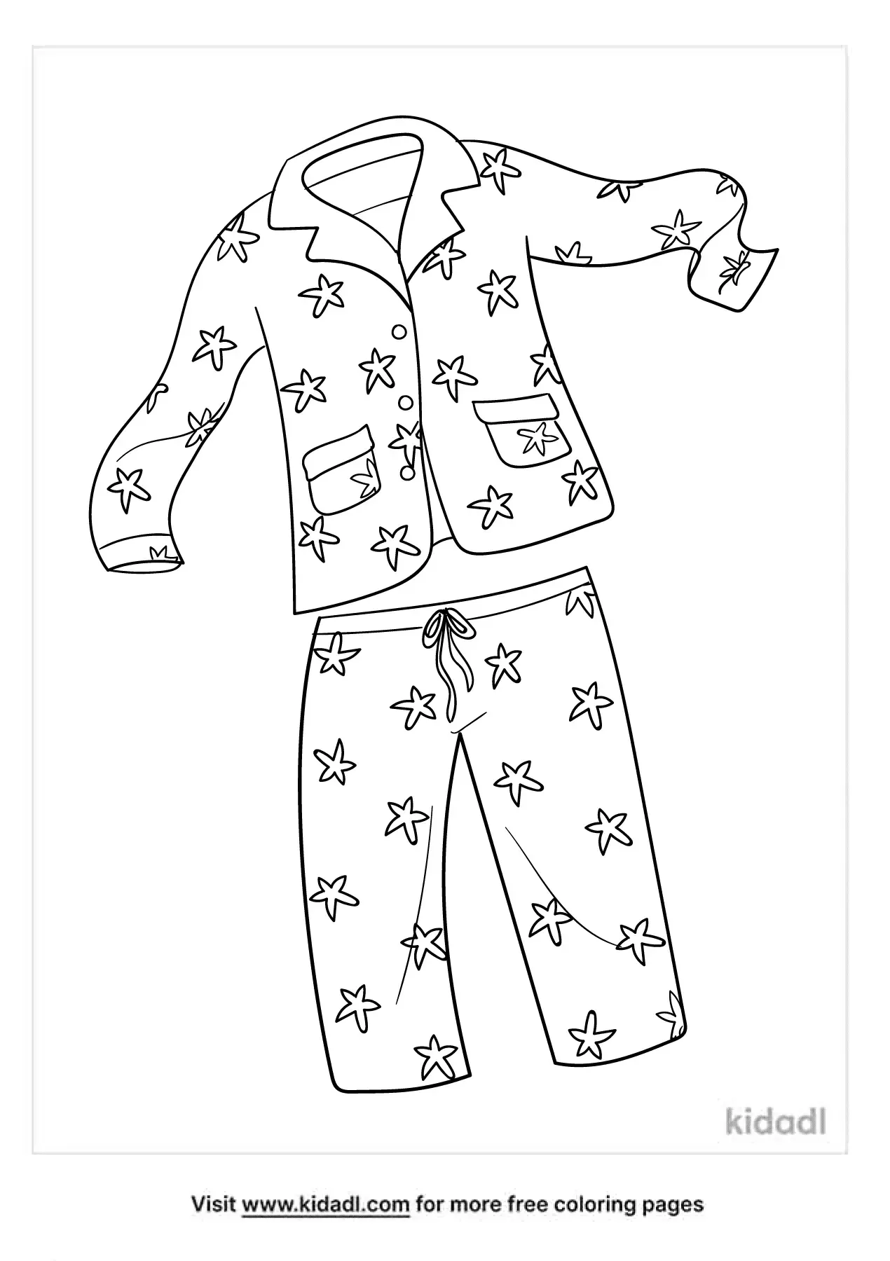 Free Pajamas Coloring Page | Coloring Page Printables | Kidadl