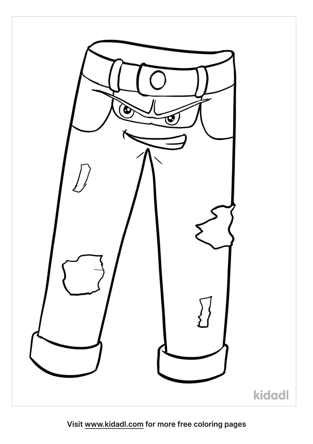 Jeans coloring page  Free Printable Coloring Pages