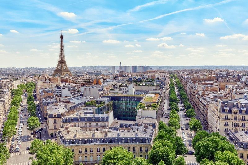 Beautiful panoramic view of Paris.