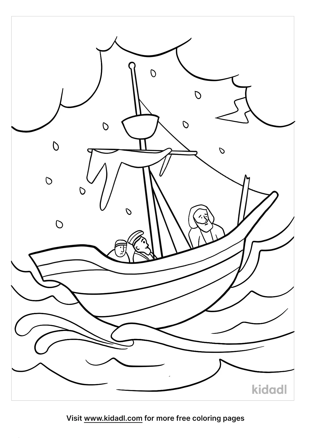 Paul Is Shipwrecked Coloring Page