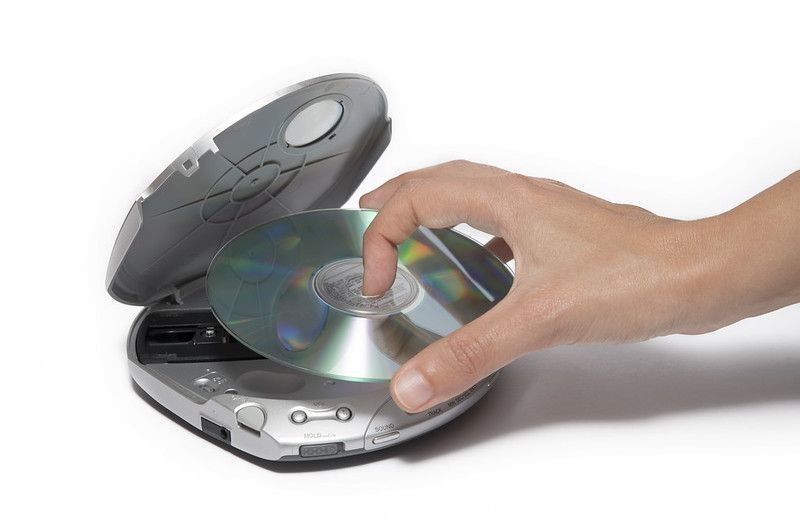 CD Inside Portable Cd Player