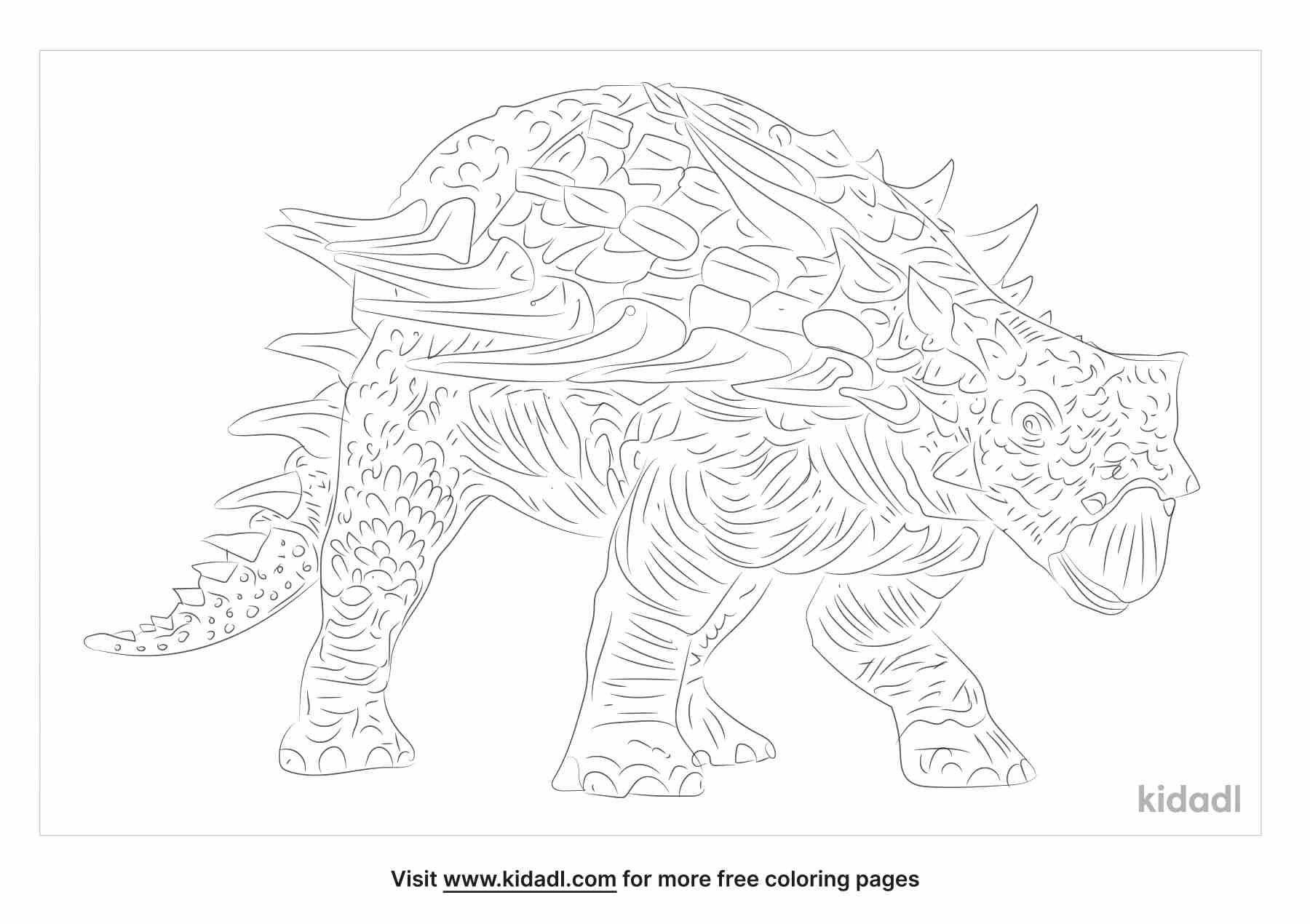 Fun polacanthus coloring pages for kids.