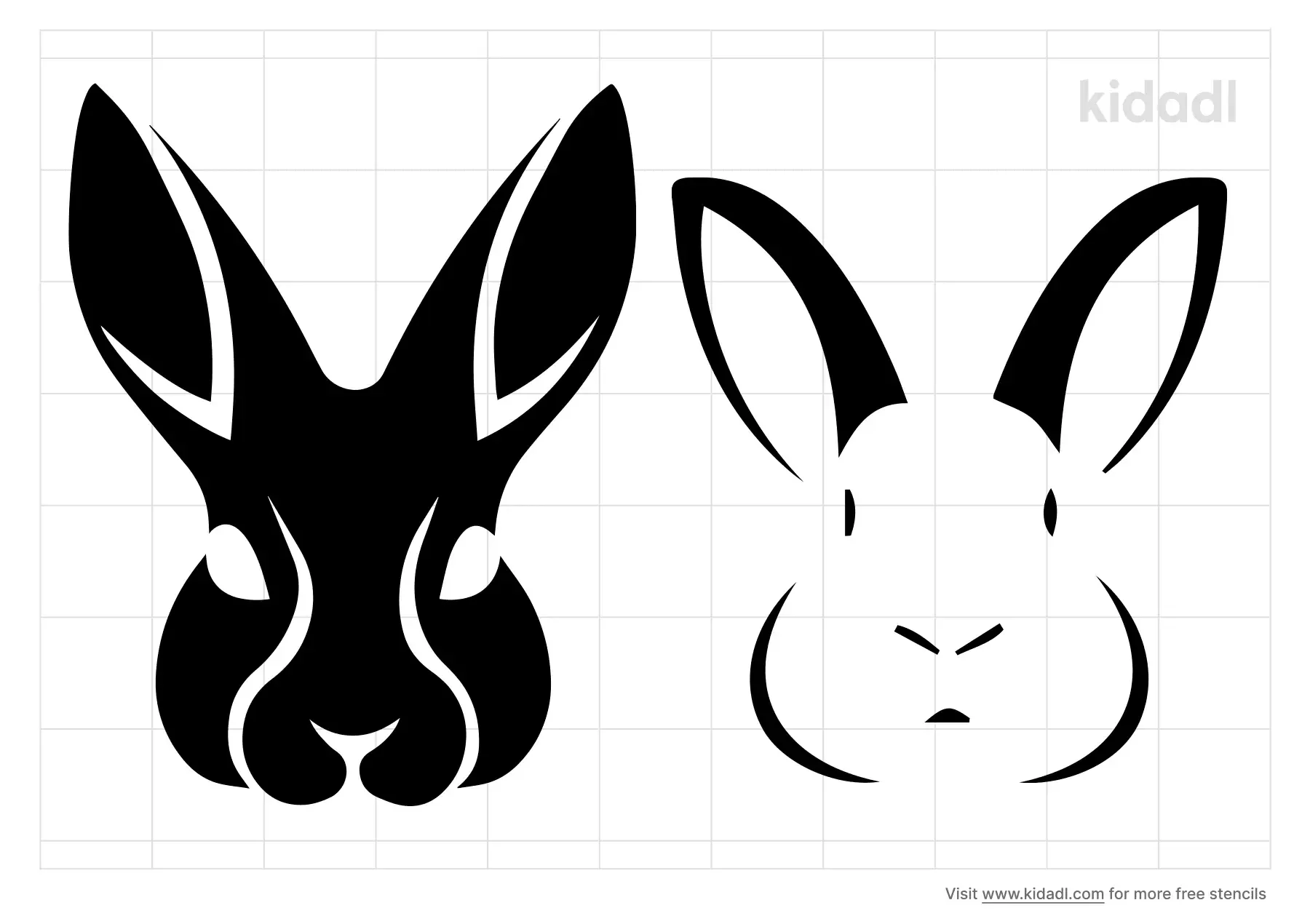 free-rabbit-face-stencil-stencil-printables-kidadl