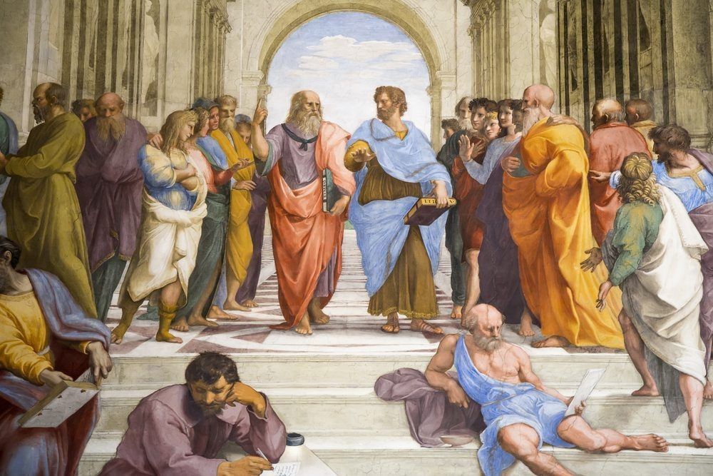 Plato and Aristotle in center