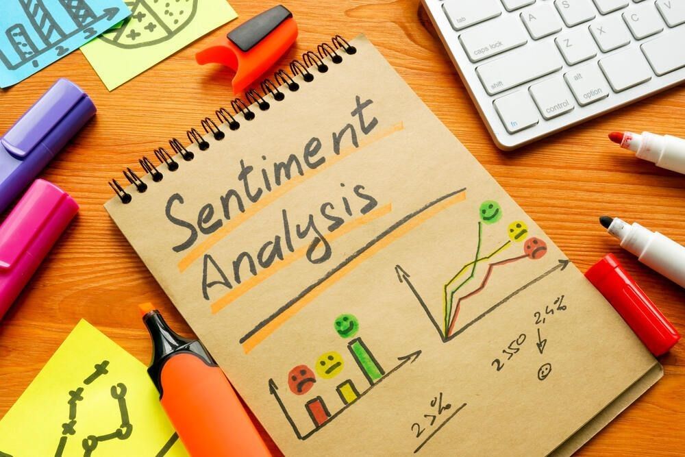 Sentiment analysis for positive and negative mentions in charts and graphs